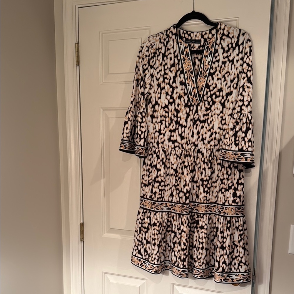 Marc Cain Black and Cream Patterned Dress
